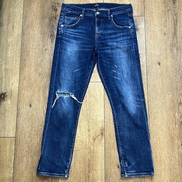 AGOLDE Isabel Slim Boyfriend Distressed Jeans Size 26 - Picture 2 of 10